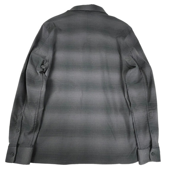 Lululemon Men's Masons Peak Flannel Shirt White Gray Check Plaid Sz S Reflective - Picture 3 of 5